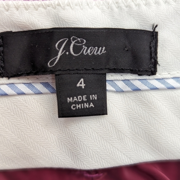 J.Crew Wool Blend Tailored Trousers Pink Fuchsia Wide Leg Pants Size 4 - Picture 5 of 13